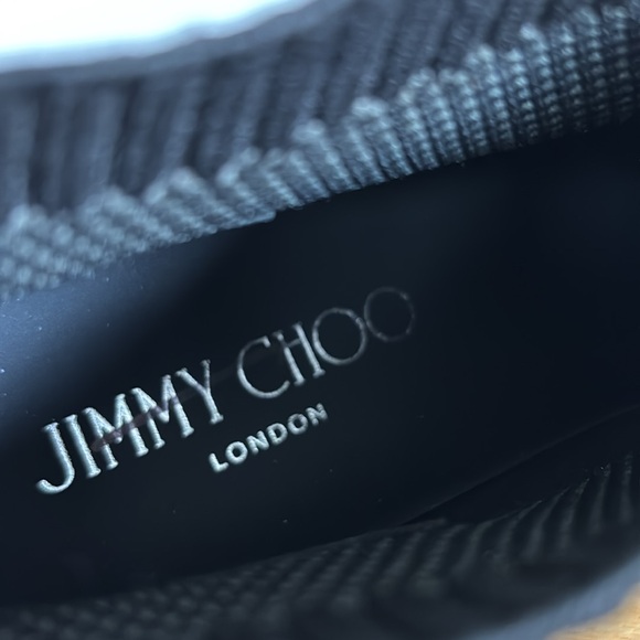 Jimmy Choo Men’s Norway FlyKnit Black Gray Pull on Sneakers size 42/US 9 - Picture 11 of 11